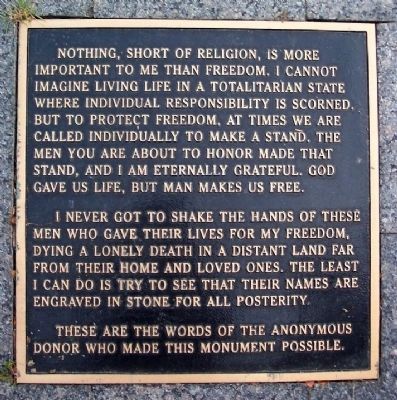Madison County Veterans’ War Memorial Donor Marker. Click for full size. Madison County Veterans’ War Memorial Donor Marker image. Click for full size.