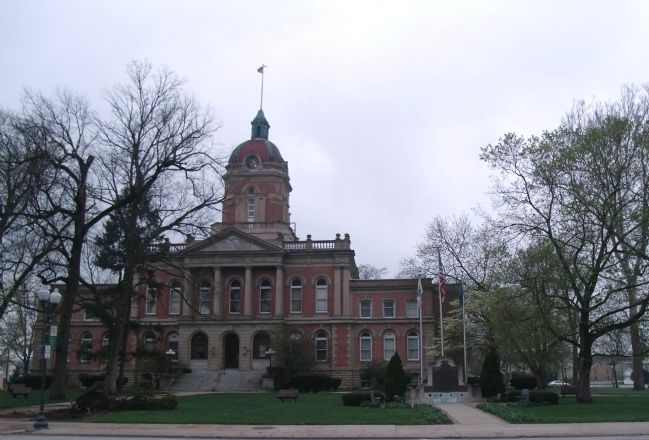 Elkhart County Courthouse - and - The Honor Roll Marker. Click for full size. Elkhart County Courthouse - and - The Honor Roll Marker image. Click for full size.