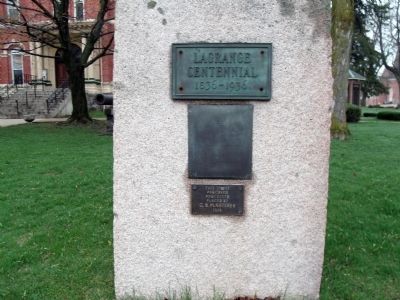 Wide View - - Commemorating LaGrange Centennial 1836 - 1936 Marker image. Click for full size.