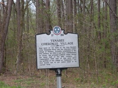 Tenasee Cherokee Village Marker image. Click for full size.