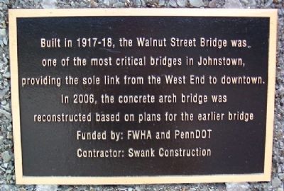 Walnut Street Bridge Marker image. Click for full size.
