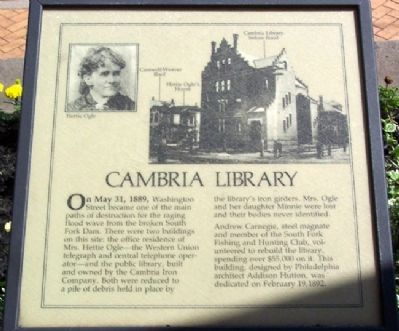 Cambria Library Marker image. Click for full size.