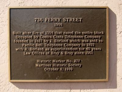 736 Ferry Street Marker image. Click for full size.