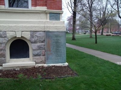 Wide View - - LaGrange County Spanish American War Memorial Marker. Click for full size. Wide View - - LaGrange County Spanish American War Memorial Marker image. Click for full size.