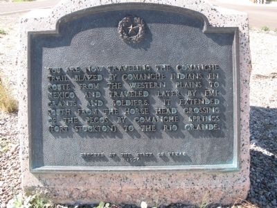 Comanche Trail Marker image. Click for full size.