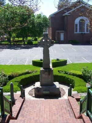 Fort Augusta Marker, back view image. Click for full size.