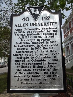 Allen University Marker image. Click for full size.