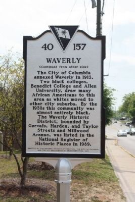 Waverly Marker, rear text image. Click for full size.