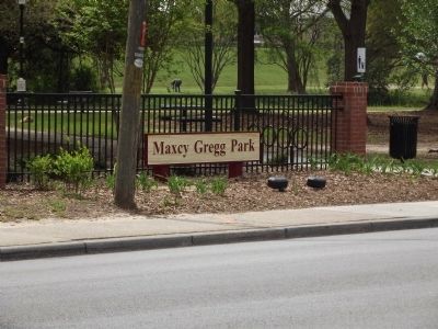 Maxcy Gregg Park Sign image. Click for full size.