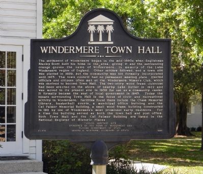 Windermere Town Hall Marker image. Click for full size.