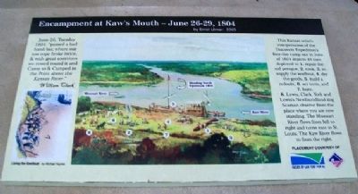 Encampment at Kaw's Mouth - June 26-29, 1804 Marker. Click for full size. Encampment at Kaw's Mouth - June 26-29, 1804 Marker image. Click for full size.