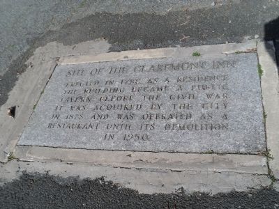 Site of the Claremont Inn Marker image. Click for full size.