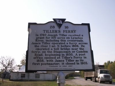 Tiller's Ferry Marker image. Click for full size.