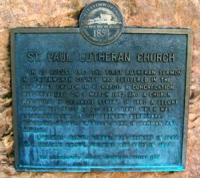 St. Paul Lutheran Church Marker image. Click for full size.