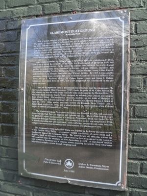 Claremont Playground Marker image. Click for full size.
