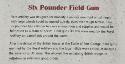 Six Pounder Field Gun Marker image. Click for full size.