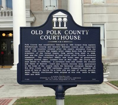 Old Polk County Courthouse Marker image. Click for full size.