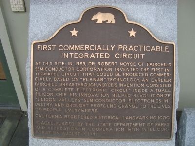 First Commercially Practicable Integrated Circuit Marker image. Click for full size.