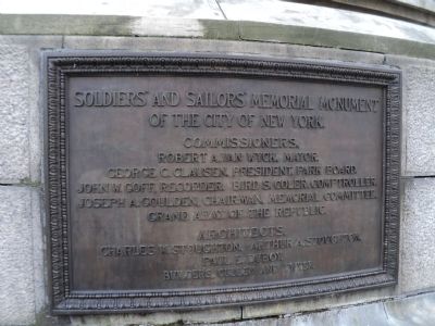 Soldiers and Sailors Memorial Monument Plaque image. Click for full size.