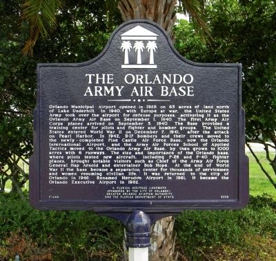 Orlando Army Air Base Marker image. Click for full size.