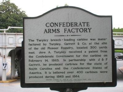 Confederate Arms Factory Marker. Click for full size. Confederate Arms Factory Marker image. Click for full size.