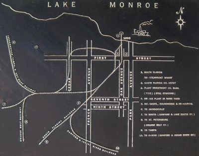Sanford Railroad Historical Data Marker image. Click for full size.