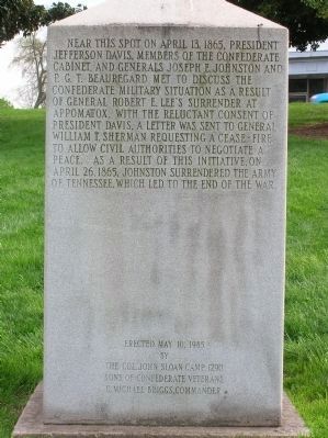 The Army of Tennessee Marker (Back) image. Click for full size.