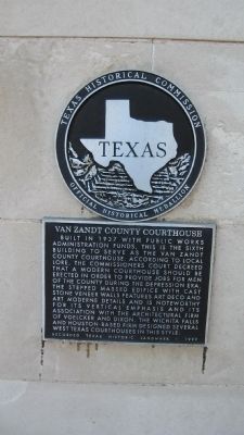 Van Zandt County Courthouse Marker image. Click for full size.