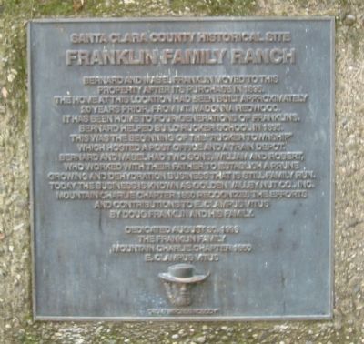 Franklin Family Ranch Marker image. Click for full size.