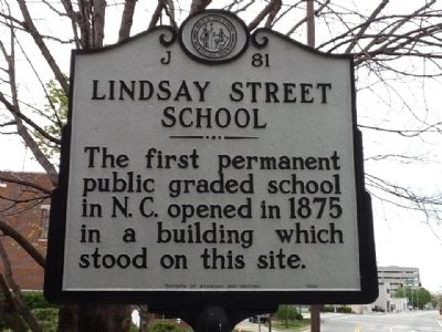 Lindsay Street School Marker. Click for full size. Lindsay Street School Marker image. Click for full size.