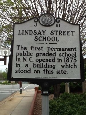 Lindsay Street School Marker image. Click for full size.