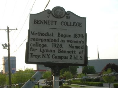 Bennett College Marker. Click for full size. Bennett College Marker image. Click for full size.