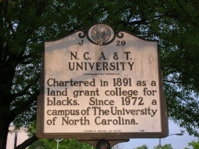 N.C. A. & T. University Marker image. Click for full size.