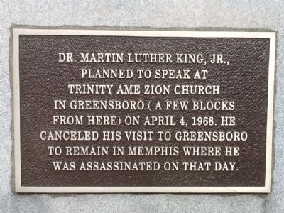 Dr. Martin Luther King, Jr. Main Marker. Click for full size. Dr. Martin Luther King, Jr. Main Marker image. Click for full size.