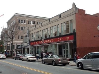 Woolworth Store front & entrance to the International Civil Rights Center & Museum image. Click for full size.