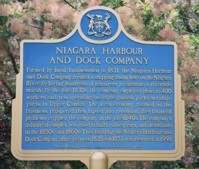 Niagara Harbour and Dock Company Marker image. Click for full size.