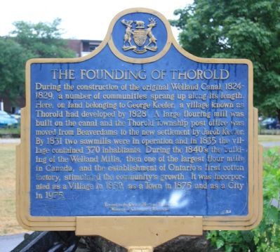The Founding of Thorold Marker image. Click for full size.