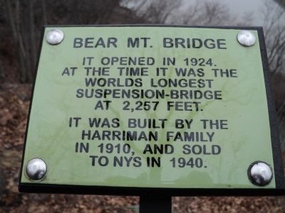 Bear Mt. Bridge Marker image. Click for full size.