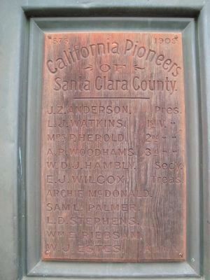 California Pioneers of Santa Clara County Plaque image. Click for full size.