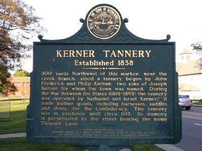 Kerner Tannery Marker image. Click for full size.