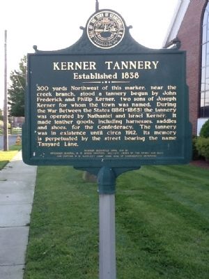 Kerner Tannery Marker image. Click for full size.