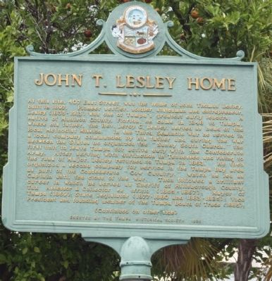 John T. Lesley Home Marker image. Click for full size.