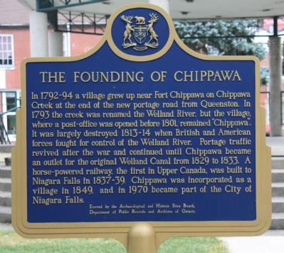 The Founding of Chippawa Marker image. Click for full size.