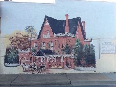 Railroad Street Mural Marker and Depiction of Korner's Folly image. Click for full size.