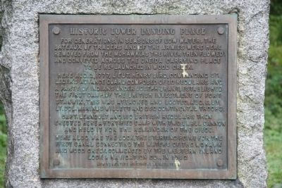 Historic Lower Landing Place Marker image. Click for full size.