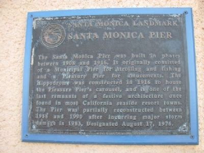 Santa Monica Pier Marker image. Click for full size.