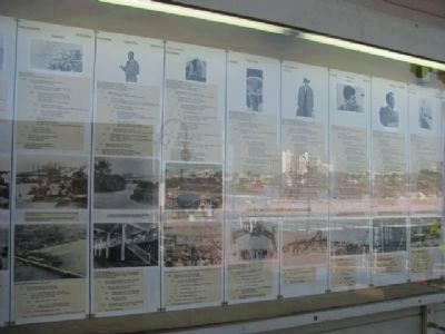 Santa Monica Pier History Board image. Click for full size.