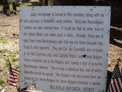 Belleville Reformed Church Cemetery Marker image. Click for full size.