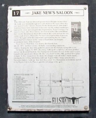 Jake New's Saloon Marker image. Click for full size.