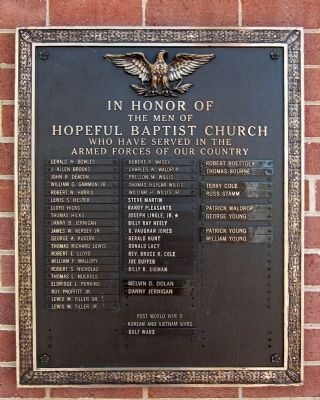 Hopeful Baptist Church Veterans image. Click for full size.